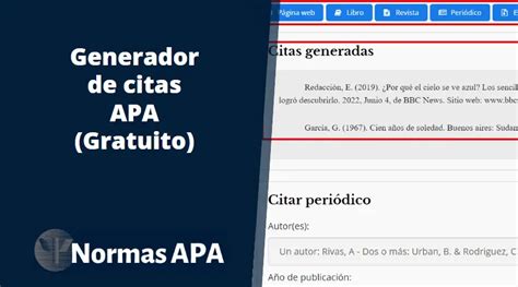 generador de fuente apa|Generador de citas APA